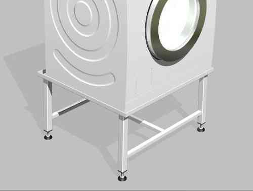 Kavolet Washing Machine Pedestal with Pull-Out Shelf White Mini Fridge Stand Washer and Dryer Stand 