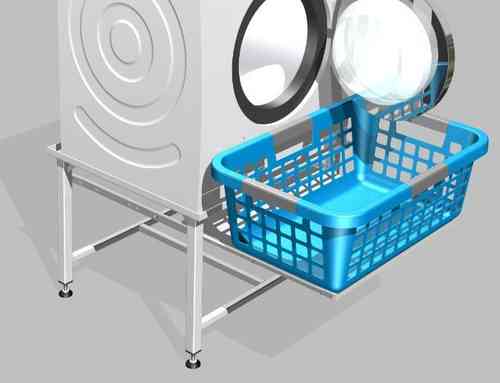 Base lavatrice/asciugatrice alta 40cm rinforzata con ripiano
