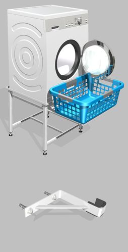 Wasmachine verhoger gecombineerde aanbieding 50cm hoog, muurbeugel inbegrepen